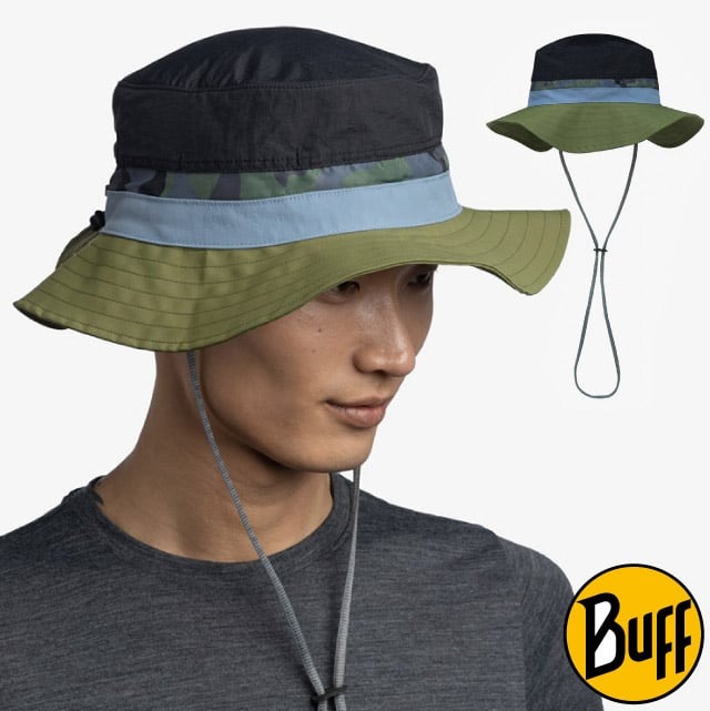 【BUFF】可收納圓盤帽.高防曬 Booney Hat 抗UV防晒遮陽帽.休閒帽/BF133571-809 迷夜森林✿30E010